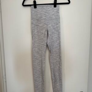 Lululemon Athletica Wunder Under Light Grey Patterned Leggings